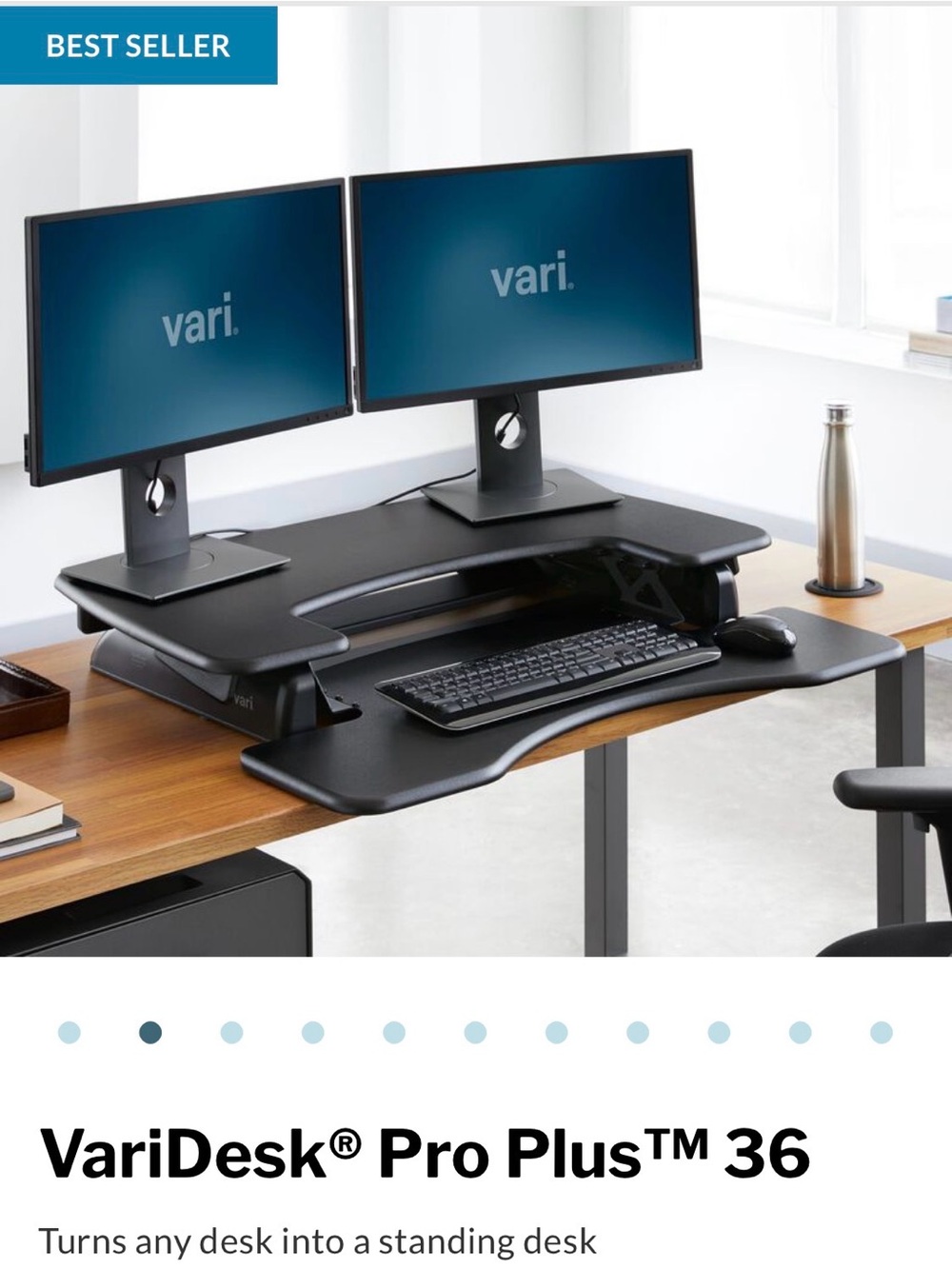 Pro Plus 36 Standing Desk Converter - Black